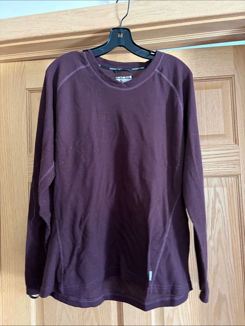 Carhartt Woman's Long Sleeve Thermal Shirt - Deep Maroon
